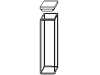 Optical Glass, Open Top, Rectangular Fluorometer Cell