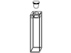 Far UV Quartz, Stopper Top, Rectangular Fluorometer Cell