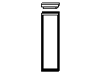 334-2500nm, Optical Glass, Open Top Lid Spectrophotometer Cell